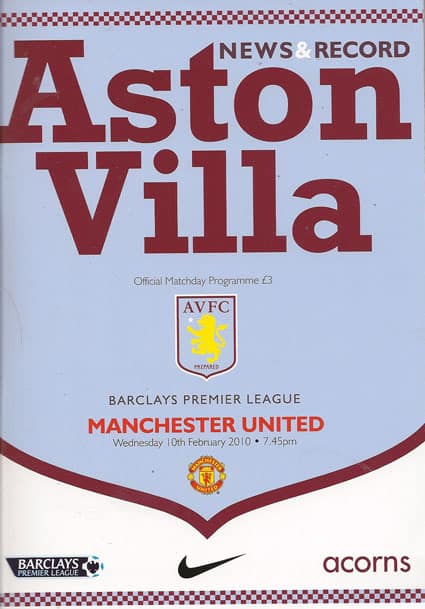 Aston Villa FC v Manchester United FC